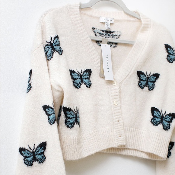 NWT Topshop Butterfly Cardigan Sweater Size SM US 4-6 - Picture 5 of 5